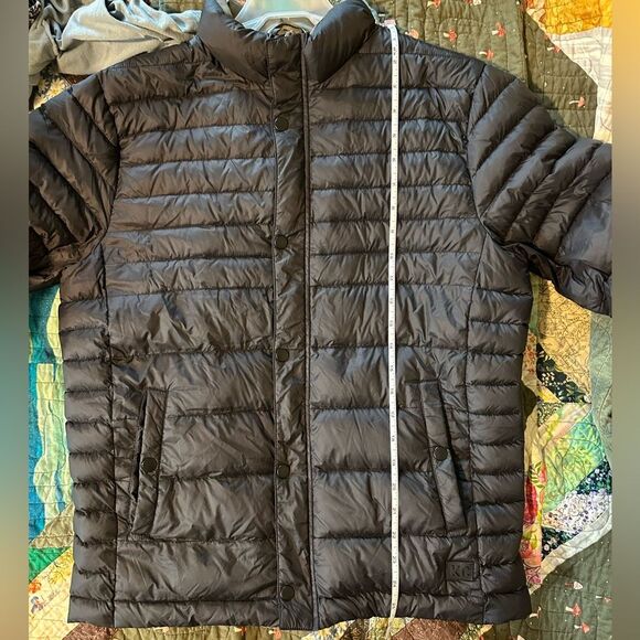 Reaction Kenneth Cole Dark Charcoal Gray Black Weatherproof Winter Puffer Jacket - Picture 9 of 9